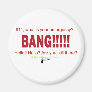 911, was ist dein Notfall? Magnet