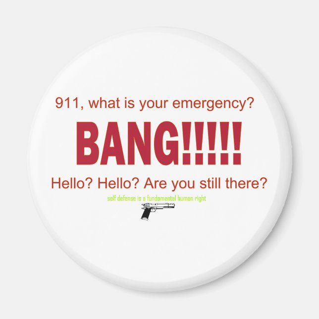 911, was ist dein Notfall? Magnet (Vorne)