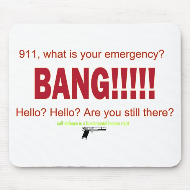 911, was ist dein Notfall? Mousepad (Vorne)