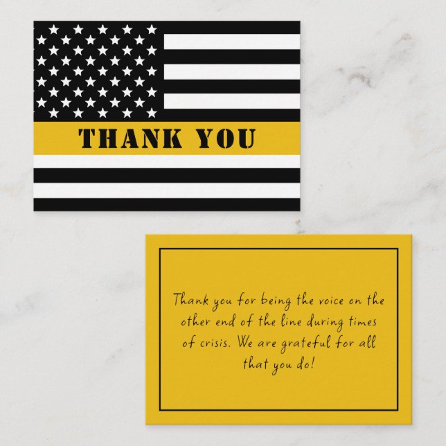 911 Wertsteigerung der Thin-Gold-Line-Flagge für d Mitteilungskarte (Vorne/Hinten)