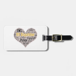 911 Word-Cloud für den Datenaustausch Gepäckanhänger