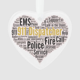 911 Word-Cloud für den Datenaustausch Ornament
