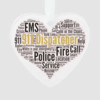 911 Word-Cloud für den Datenaustausch Ornament