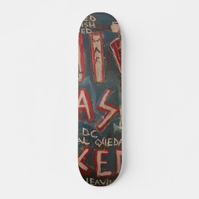911 WURDE BLAU BEFESTIGT SKATEBOARD (Vorne)