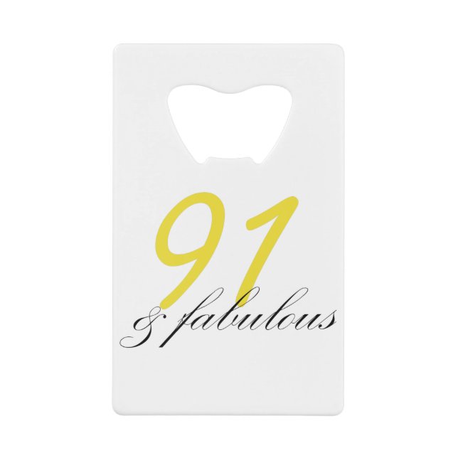 91 & Fabulous Geldbeutel Flaschenöffner (Vorderseite)