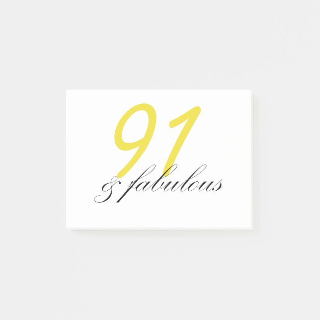91 & Fabulous Post-it Klebezettel (Vorderseite)