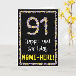 91. Geburtstag: Blumennummer, Individuelle Name, B Karte