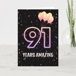 91. Geburtstagsballons und Confetti Karte
