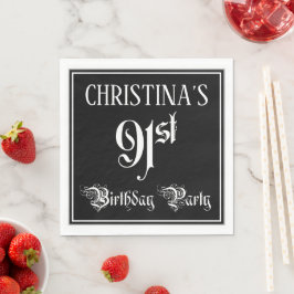 91. Geburtstagsparty — Extravagantes Script + Indi Serviette