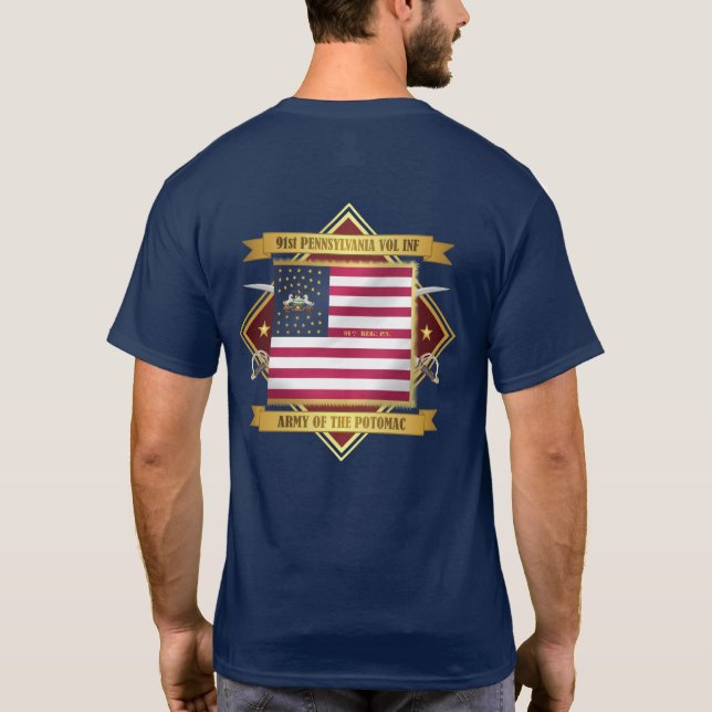 91 PA Infanterie T-Shirt (Rückseite)