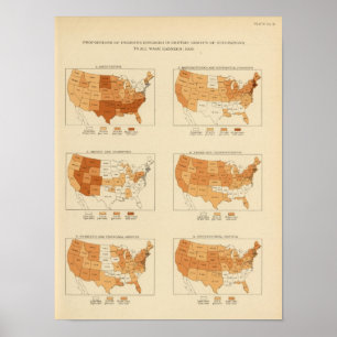 91 Proportions in occupations 1900 Poster