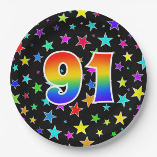 91. Veranstaltung: Bold, Fun, Colorful Rainbow 91 Pappteller