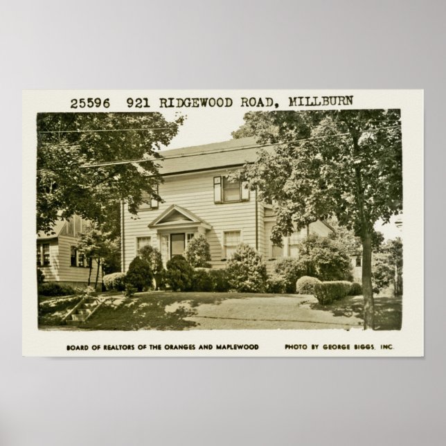 921 Ridgewood Road Ca. 1952 Poster (Vorne)