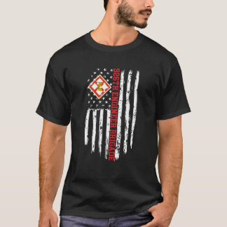 926th Engineer Brigade American Flag T-Shirt