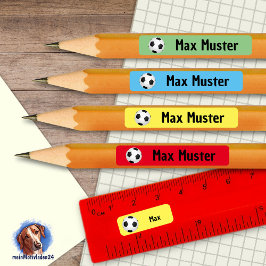 92 DIY Stifteaufkleber Fußball bunt Rechteckiger Aufkleber