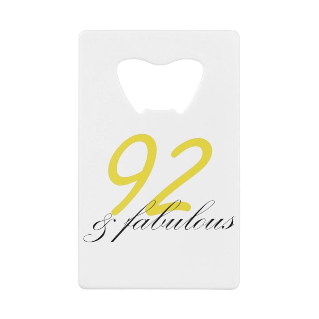 92 & Fabulous Geldbeutel Flaschenöffner (Vorderseite)