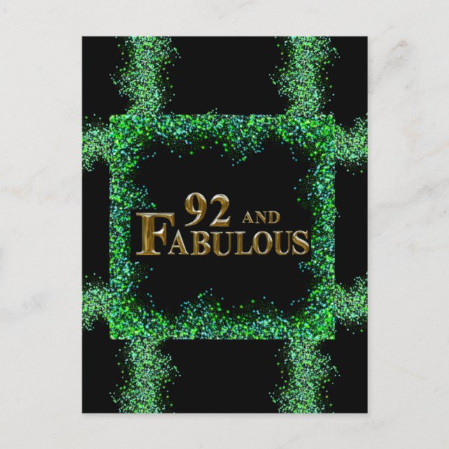 92. Geburtstag Postkarte (Vorderseite)