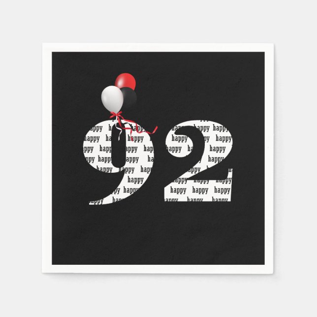 92. Geburtstagsballons Serviette (Vorderseite)
