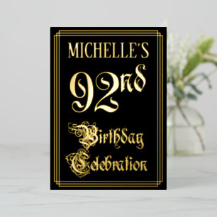 92. Geburtstagsparty - Extravagantes Drehbuch & In Folieneinladung