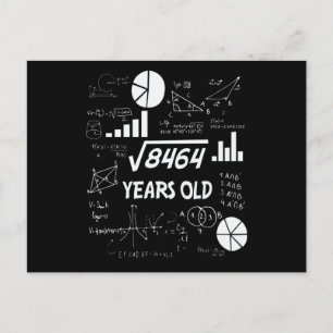 92 Jahre alte Bday-Mathe-Lehrerin 92. Geburtstagsg Postkarte