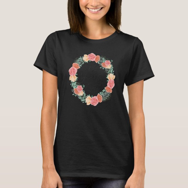92 Jahre Liebe Männer Frauen 92 Jahre alt Florals  T-Shirt (Vorderseite)