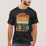 92 Year Old Awesome Since 1930 92nd Birthday Gift T-Shirt<br><div class="desc">Birthday Design For anyone who's horoscope say difficult & Stubborn But totally worth.Wear it with pride at work,  school gym perfect to pair with shorts,  leggings or jeans for a casual yet trendy Look</div>