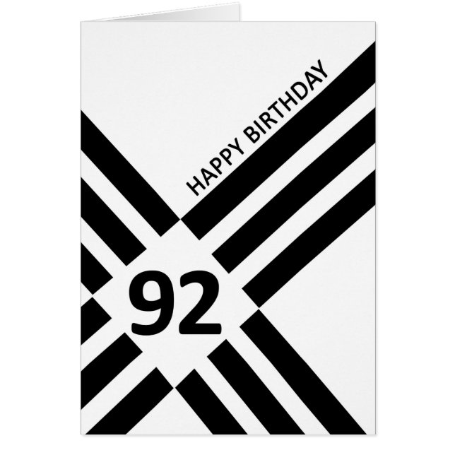 92e Diagonal Noir Line Design Anniversaire (Devant)