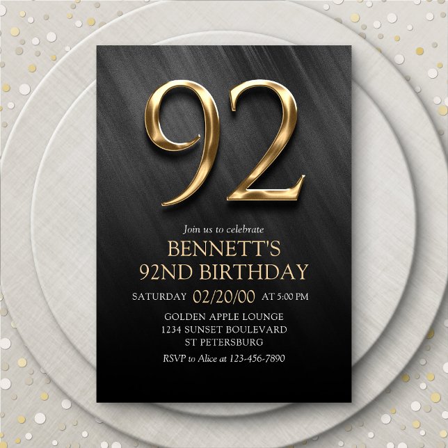 92e Invitation d'anniversaire (Créateur téléchargé)
