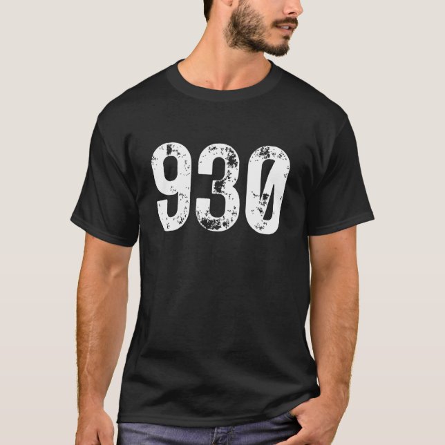 930 Area Code Evansville IN Mobile Telephone Area  T-Shirt (Vorderseite)