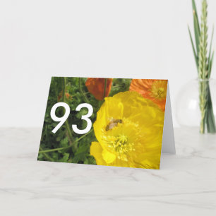 93. Geburtstag Leuchtende Blumen Karte