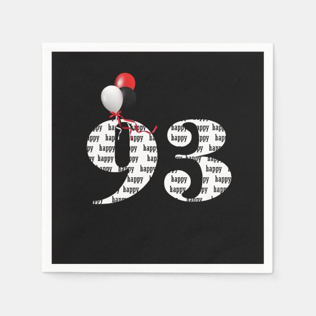 93. Geburtstagsballons Serviette (Vorderseite)