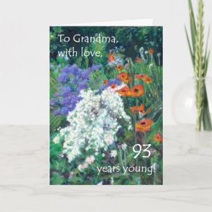 93. Geburtstagskarte für Großmutter - June Garden Karte