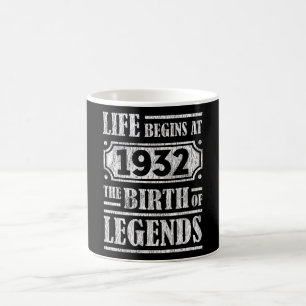 93 Jahre alt 1932 Geburt der Legende 90. Geburtsta Kaffeetasse