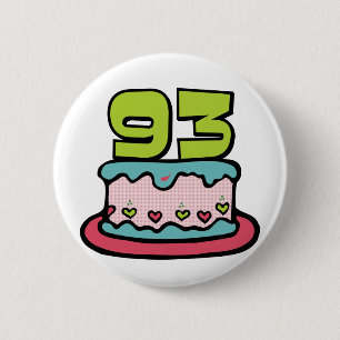 93-jähriger Geburtstagskuchen Button