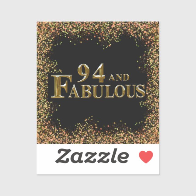 94. Geburtstag Aufkleber (Blatt)