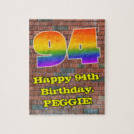 94. Geburtstag: Fun Graffiti-Inspiriert Regenbogen