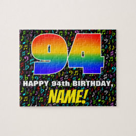 94. Geburtstag — Spaß, farbenfrohe Musiksymbole &