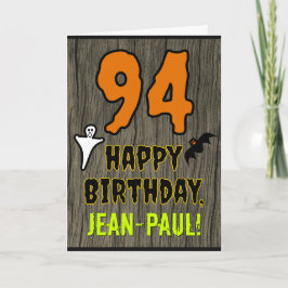 94. Geburtstag: Spooky Halloween Thema, Individuel Karte
