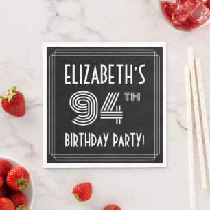94. Geburtstagsparty: Art-Déco-Stil + Individuelle Serviette