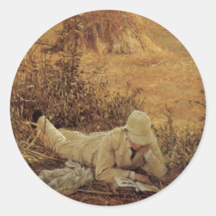 94 Grad im Schatten, Sir Lawrence Alma Tadema Runder Aufkleber