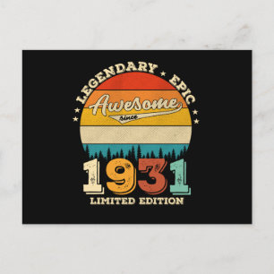 94-jähriges Retro-Awesome 94. Geburtstagsgeschenk Postkarte
