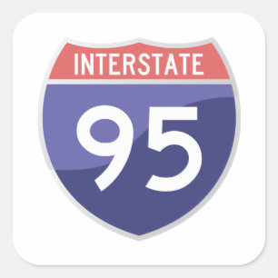 95 autocollant (I-95) d'un état à un autre