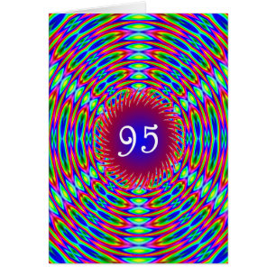 95. Geburtstag Abstrakte Trippy-Wirbel