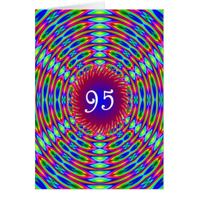 95. Geburtstag Abstrakte Trippy-Wirbel (Vorne)