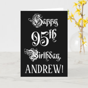 95. Geburtstag: Extravagant, elegant, Script + Ind Karte