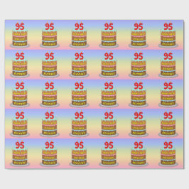 95. Geburtstag: Fun Cake and Candles + Individuell Geschenkpapier