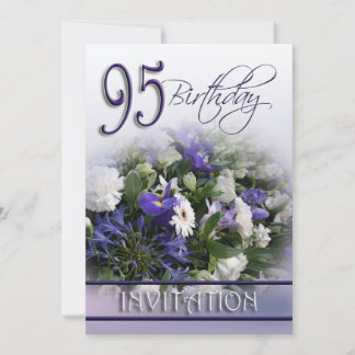 95. Geburtstags-Party Einladung - blauer