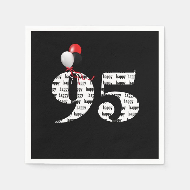 95. Geburtstagsballons Serviette (Vorderseite)