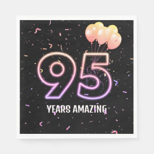 95. Geburtstagsparty Balloons und Confetti Serviette