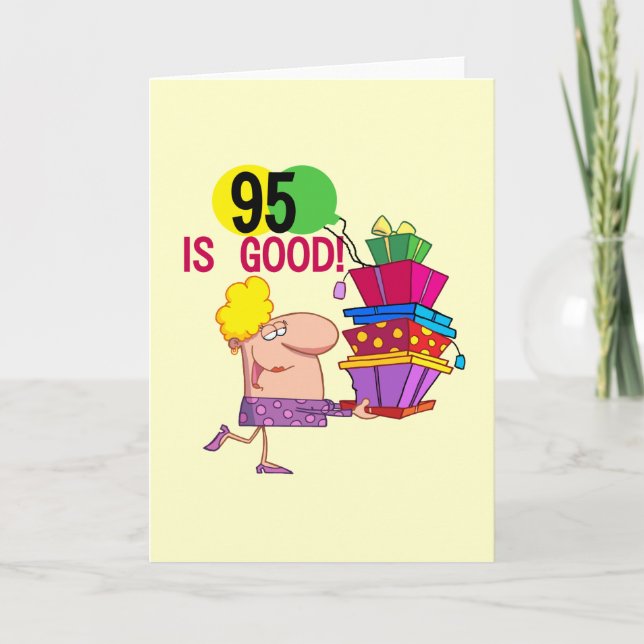 95 ist ein guter Geburtstagsgeschenk Karte (Vorderseite)